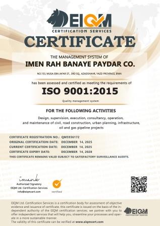 ISO 9001 Certificate
